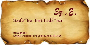 Szőke Emiliána névjegykártya